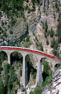 Bernina Express on Bridge